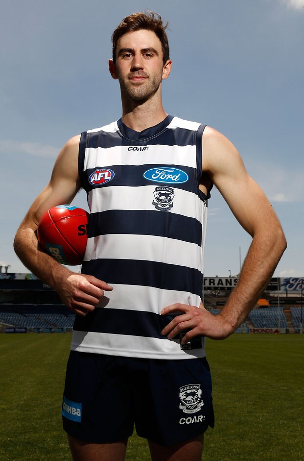 AFL 2016 Media - Geelong Cats Recruits GEELONG, AUSTRALIA - DECEMBER 01: New draft pick Ryan Abbott of the Cats poses during the Geelong Cats recruits press conference at Simonds Stadium in Geelong, Australia on December 01, 2016. (Photo by Adam Trafford/AFL Media)
